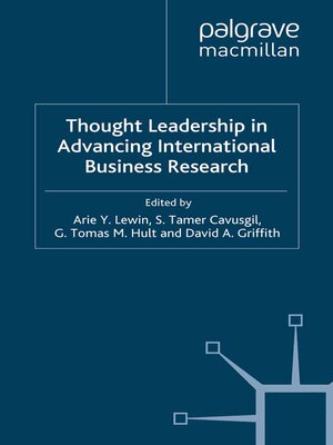 cover image of Thought Leadership in Advancing International Business Research